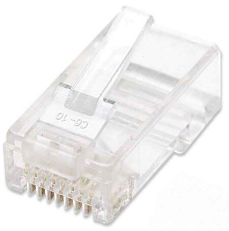 100 Piezas Conector Plug Rj45 Cat5e Solido Intellinet, 502399
