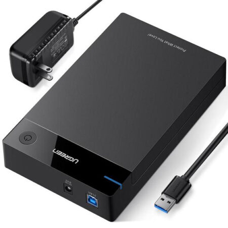 Gabinete Para Disco Duro Ugreen 50423 3.5″,SATA Iii,USB A 3.0,,Negro