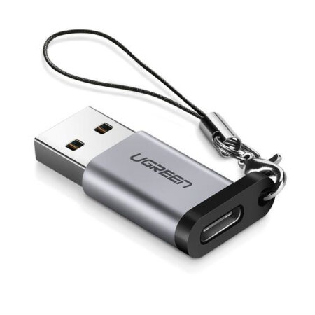 Adaptador USB C Hembra-USB A 3.0 Macho Ugreen 50533 Gris