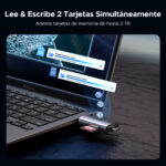 Lector De Tarjetas USB-C Otg, Ugreen 50706, USB-A 5Gbps Para Tf, SD, Micro SD, Sdxc, Sdhc, Mmc, Rs-Mmc, Micro Sdxc, Micro Sdhc, Uhs-I