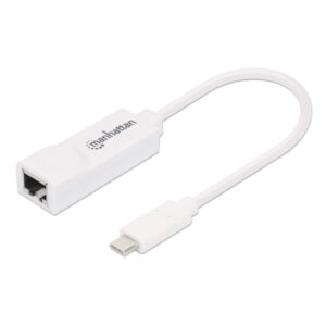 ADAPTADOR DE USB TIPO-C A RED GIGABIT MANHATTAN 507585 COLOR BLANCO