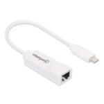 Adaptador De USB Tipo-C A Red Gigabit Manhattan 507585 Color Blanco
