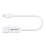 Adaptador De USB Tipo-C A Red Gigabit Manhattan 507585 Color Blanco