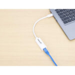 Adaptador De USB Tipo-C A Red Gigabit Manhattan 507585 Color Blanco
