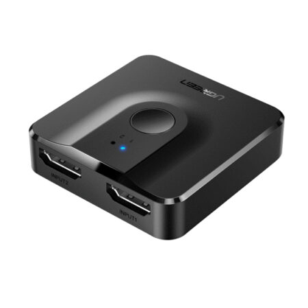 Divisor HDMI 4K 60Hz (Splitter) Ugreen 50966, Bidireccional, Switch Conmutable, LED Indicador, 3D, HDR, Diseño Compacto, No Requiere Energia