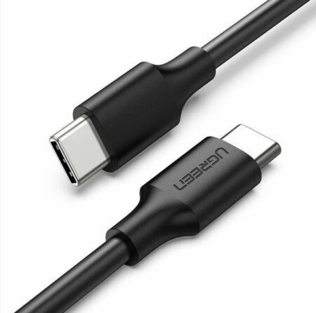 Cable USB-C A USB-C Ugreen 50997, 1 Metro, Carga Rapida De Hasta 60W, 480 Mbps, Pd3.0, Qc 4.0/3.0/2.0, Color Negro