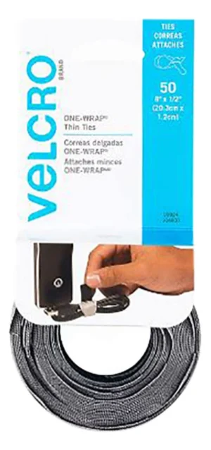 CORREA ORGANIZADORA VELCRO 50PIEZAS/AMARRE CABLES/COLOR NEGRO/CORREAS ONE-WRAP