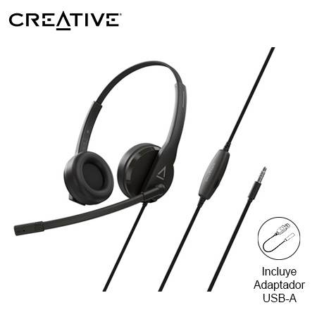 Audifonos Con Micrófono Creative Hs-230 Negro – Hs-230 Bk –