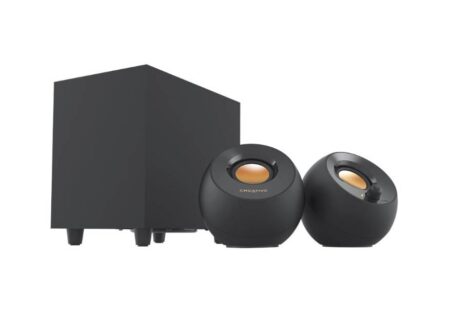 Altavoces Creative Pebble 2.1 8W Con Subwoofer Alimentados Por USB Para Pc Y Laptops Negros – Mf0480 Bk –
