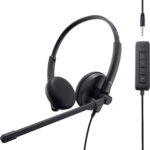 DIADEMA AUDIFONO C/MICROFONO, ALAMBRICO DELL 520-AAVO WH1022 1.5 METROS/3.5, USB/COLOR NEGRO