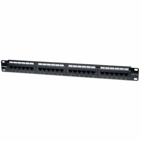 Panel De Parcheo Cat6 Utp 24 Ptos RJ45 Montaje Rack 19In 1U