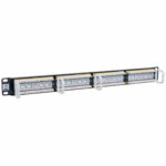 Panel De Parcheo Cat6 Utp 24 Ptos RJ45 Montaje Rack 19In 1U