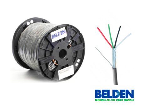 Cable Para Seguridad Y Sonido Belden 5501Ue – 305 M, Gris, Interior, 100 Cobre