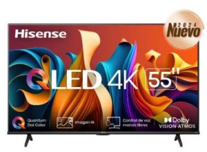 SMART TV 55" HISENSE 55QD6N QLED/4K ULTRA HD/WI-FI/HDMI/USB/COLOR NEGRO