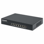 Switch Gigabit PoE+ Intellinet 560641 8 Puertos/No Administrable/30W/Pto 140W/Ieee 802.3At/Af/P/Montaje En Rack De 19"/Color Negro