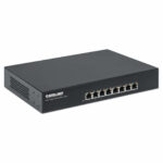 Switch Gigabit PoE+ Intellinet 560641 8 Puertos/No Administrable/30W/Pto 140W/Ieee 802.3At/Af/P/Montaje En Rack De 19"/Color Negro
