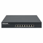 Switch Gigabit PoE+ Intellinet 560641 8 Puertos/No Administrable/30W/Pto 140W/Ieee 802.3At/Af/P/Montaje En Rack De 19"/Color Negro
