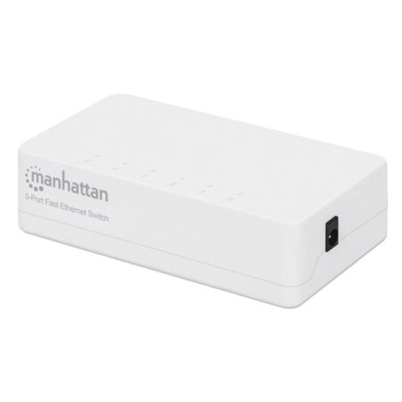 Switch Fast Ethernet Manhattan 560672 5 Puertos/No Administrable/10/100Mbps/Plug-And-Play/Color Blanco