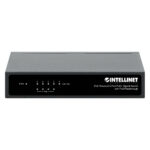 Switch Intellinet 561082 5 Puertos/No Administrable/30W/Pto 68W/Alimentado Por PoE/Con Transferencia De PoE/Color Negro