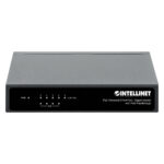 Switch Intellinet 561082 5 Puertos/No Administrable/30W/Pto 68W/Alimentado Por PoE/Con Transferencia De PoE/Color Negro