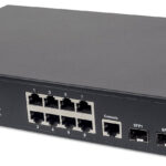 Switch Gigabit Ethernet Intellinet 561167 8 Puertos PoE+/2 Sfp/Administrable/30W/Pto 140W/Montaje En Rack De 19"/Color Negro