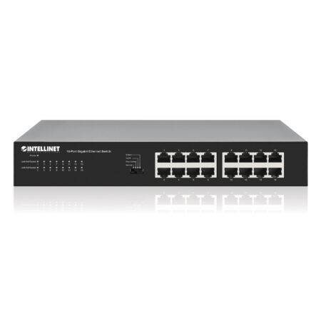 Switch Intellinet 561815 16 Puertos 10/100/1000Mbps/8.192 Entradas/No Administrable/Para Montaje En Rack De 19″