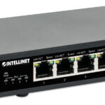 Switch PoE+ Gigabit Intellinet 561839 5 Puertos/No Administrable/30W/Pto 62W/Compatibles Con Ieee 802.3At/Af (PoE+/PoE)/Color Negro