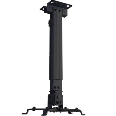 Soporte De Proyector Universal – Para Techo Ó Pared, Expandible De 43 A 63 Cms, En Acero, Con Resistencia De 10 Kg, Color Negro, Brobotix 573106N