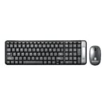 Kit Teclado Y Mouse Inalámbrico - Compacto, Español, Negro/Gris, 10 M, 6000625 Brobotix