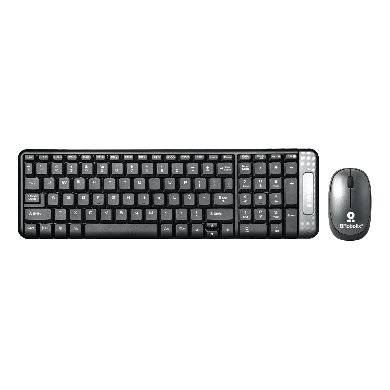 Kit Teclado Y Mouse Inalámbrico – Compacto, Español, Negro/Gris, 10 M, 6000625 Brobotix