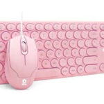 Kit Teclado Y Mouse - Multimedia Combo, Español, Rosa 6001196 Brobotix