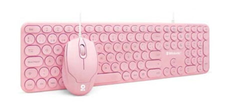 Kit Teclado Y Mouse – Multimedia Combo, Español, Rosa 6001196 Brobotix