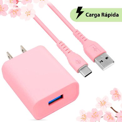 Combo Carga Rápida: Cargador USB V3.0 + Cable USB Tipo “C”. Edición Especial “Pink” (6001332) – Brobotix