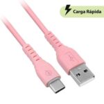 Cable USB V3.0 Tipo A – Tipo C - 1 Metro, Rosa, Brobotix  6001608