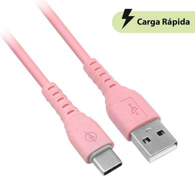 Cable USB V3.0 Tipo A – Tipo C – 1 Metro, Rosa, Brobotix  6001608