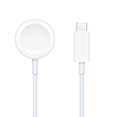 Cable Cargador Magnetico Brobotix 6005255, 300Ma, 1Mt, USB-C, Para Apple Watch, Color Blanco