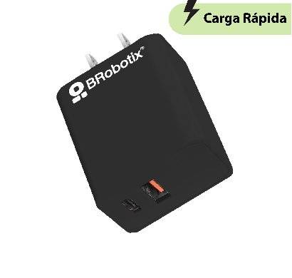 Cargador 38W Carga Rpida Dual V3.0 USB-A Y USB Tipo C Negro