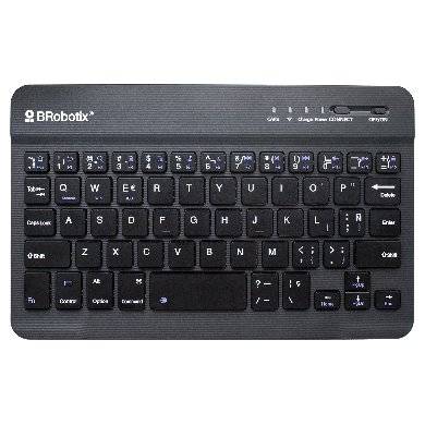Teclado Inalámbrico – Bluetooth, Mini, Portable, Batería Recargabe, Duración Hasta 72H, P/Portátil, Tablet Y Celular, Español, Negro, 6006436 Brobotix