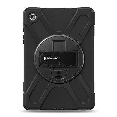 Funda Protectora De Uso Rudo Brobotix 6006580 Para Tablet Samsung Galaxy Tab A9+ De 11 Pulgadas Con Correa De Mano, Tirante De Hombro, Soporte Con Giro De 360 Grados Y Mica Integrada - Negro
