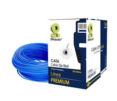 Bobina Utp – Cat6, 305 M, Interior, Azul, Cca, En Caja Protectora, C/Tubo Despachador, Metreada, Ideal P/Red / Cctv, Brobotix 6006795