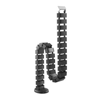 Organizador De Cables En Vertical Articulado – Material Abs Y Acero, Color Negro, 6006924 Brobotix