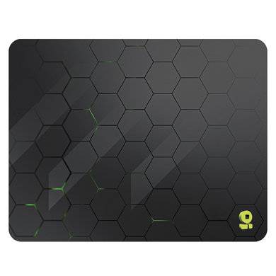 Mousepad Gamer – 31 X 40 Cm, Diseño Hexágono, Gris, Bordes Cosidos, 6007075, Brobotix