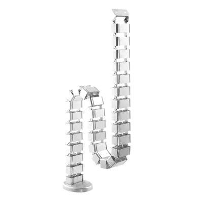 Organizador De Cables En Vertical Articulado – Material Abs Y Acero, Color Plata, 6007143 Brobotix