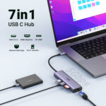 HUB USB-C UGREEN 60515 2 USB-A 3.0, 1 USB-C PD CARGA 100W, HDMI, RJ45, LECTOR TARJETAS SD, MICRO SD, USO SIMULTANEO, CABLE DE NYLON TRENZADO, CAJA DE ALUMINIO
