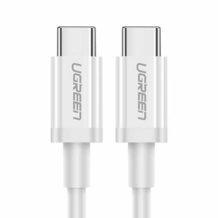 Cable USB-C A USB-C Ugreen 60518, 1 Metro, Carga Rapida De Hasta 60W, 480Mbps, Color Blanco