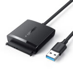 Adaptador USB 3.0 A SATA Iii Ugreen 60561,Compatible Con D. Duro HDD Y SSD De 2.5" Y 3.5" De Hasta 12 Tb/Velocidad USB 3.0 De Hasta 5 Gbps/Alta Velocidad Con Uasp & Trim/Cable De 50 Cm