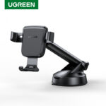 Soporte De Celular Para Automovil Con Ventosa Ugreen 60990B, Ajustable 270°/Rotable/Estirable 4" A 7"/Color Negro