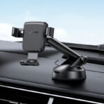 Soporte De Celular Para Automovil Con Ventosa Ugreen 60990B, Ajustable 270°/Rotable/Estirable 4" A 7"/Color Negro