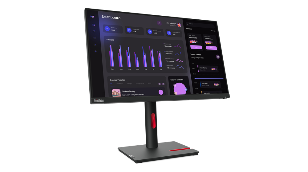 Monitor 23.8" Lenovo Thinkvision T24i-30 63cfmar1la Full Hd/panel Ips/hdmi/dp/vga/negro