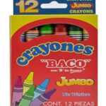 Crayones Baco Jumbo 65483. Surtido Con 12 Piezas Colores Variados. -